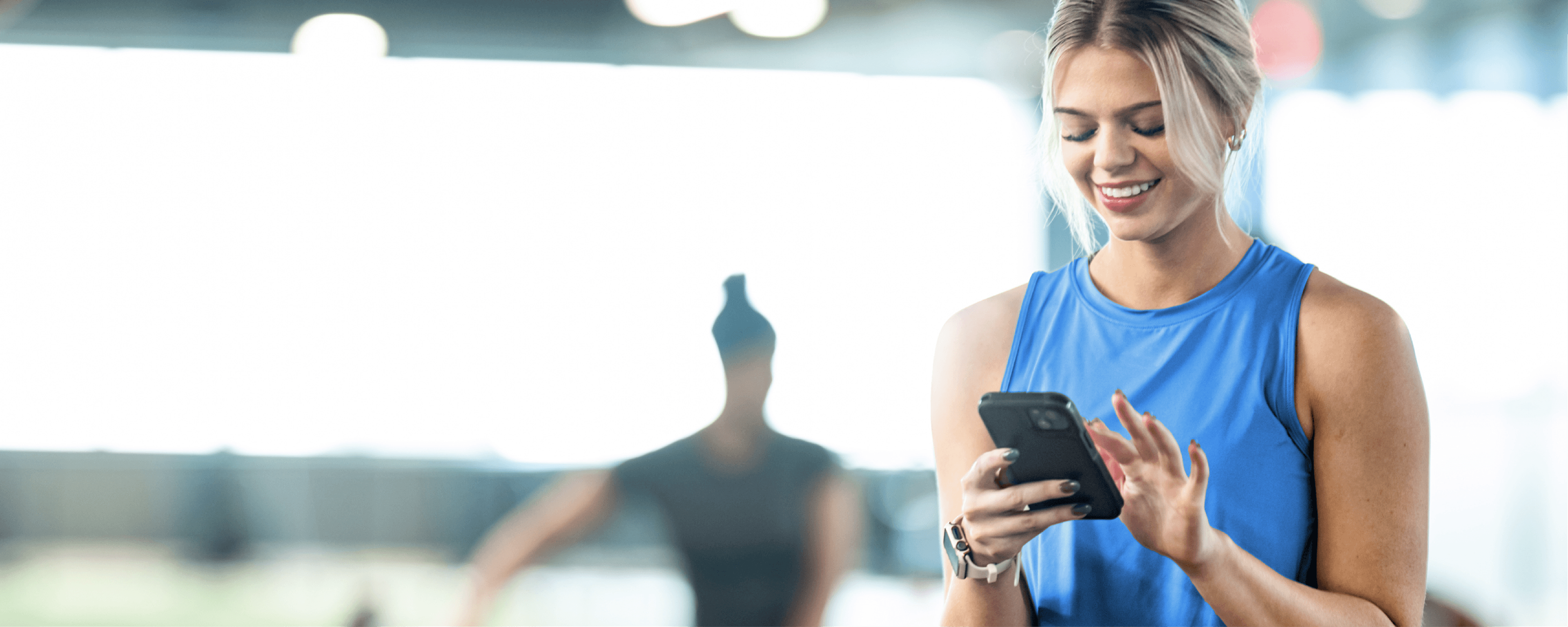 A female checking out her phone