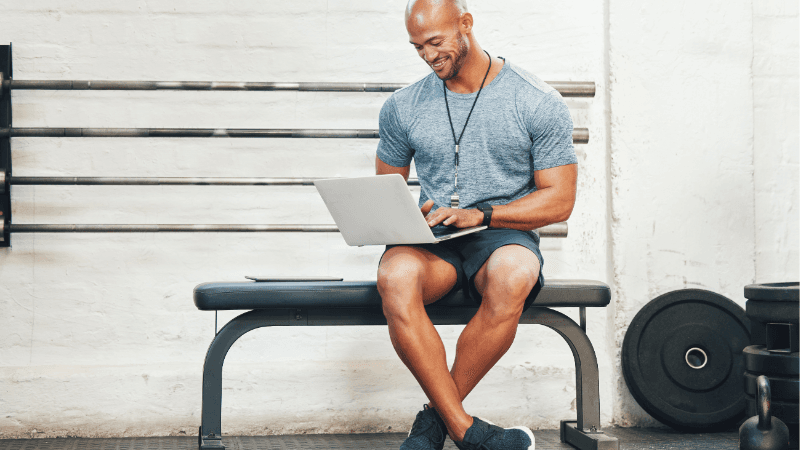 man with laptop