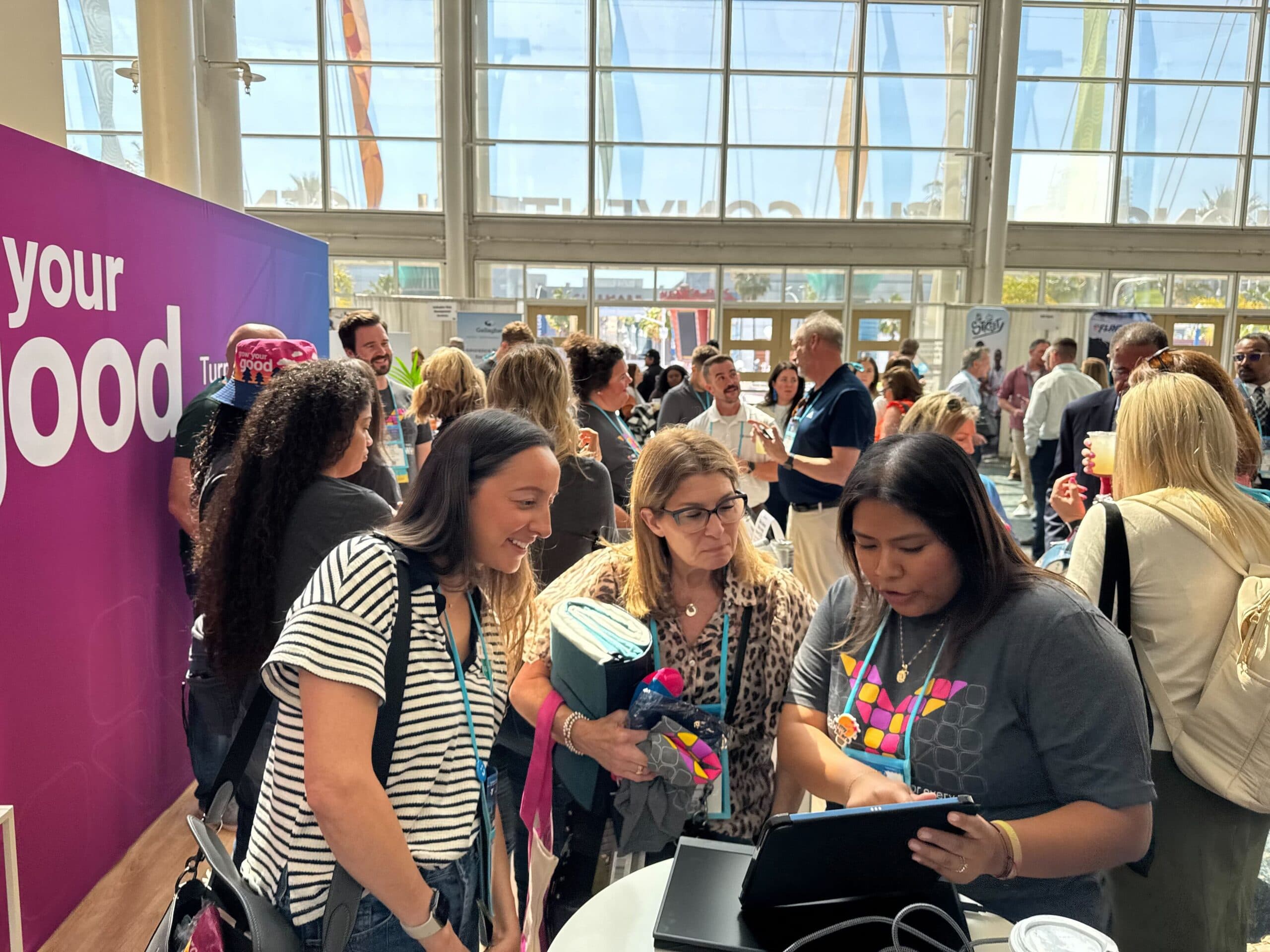 Daxko team members show fundraising integrations at NAYDO