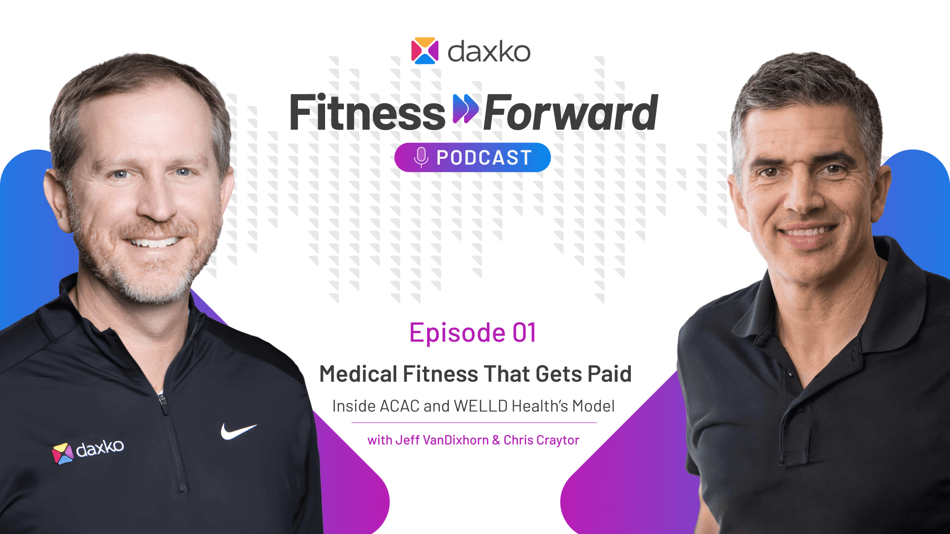 Jeff VanDixhorn and Chris Craytor discussing medical fitness and club culture on the Fitness Forward podcast