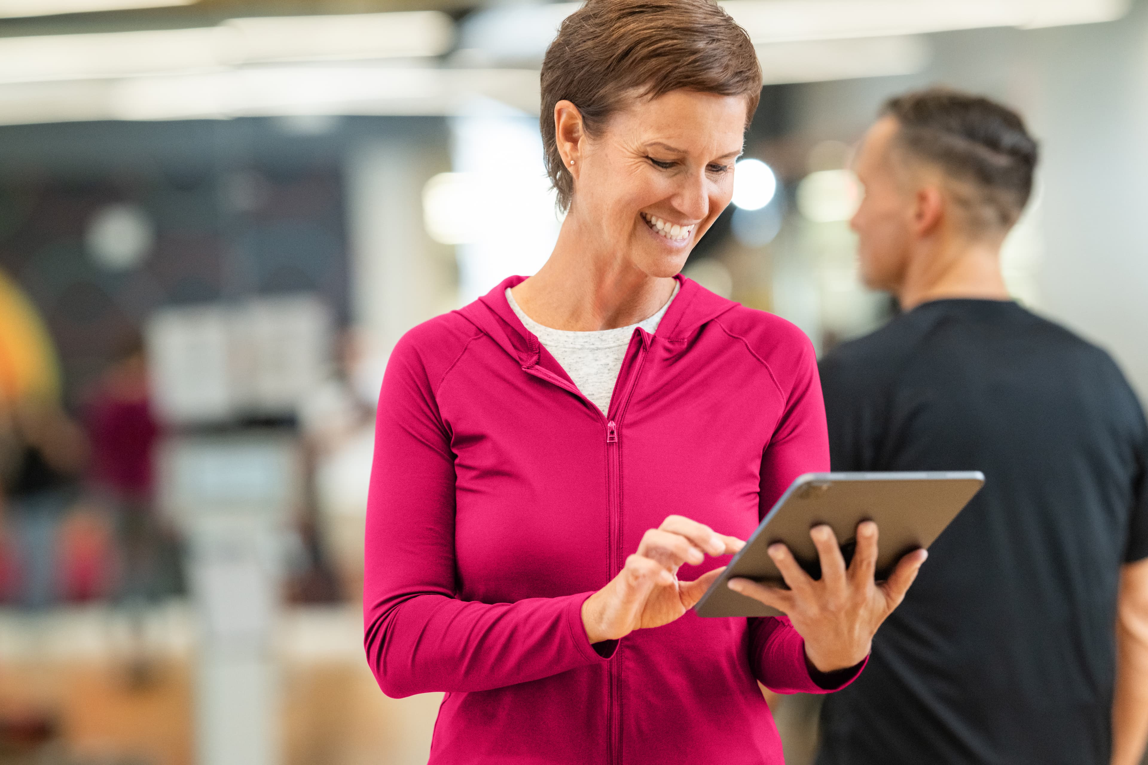 Person searching for local nonprofit programs on a phone